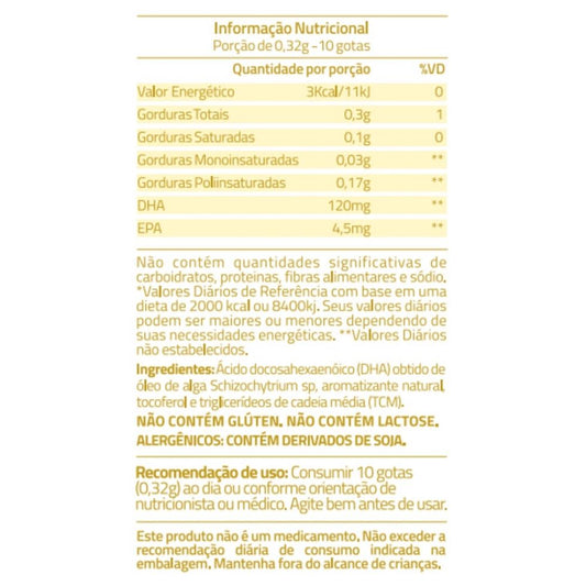 DHA Ômega Liquid (30ml) - Laranja True Source