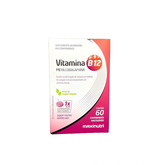 Vitamina B12 Comprimidos Mastigáveis (60 comp) MaxiNutri